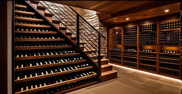 Cave à vin sous escalier : élégance et performance compactes